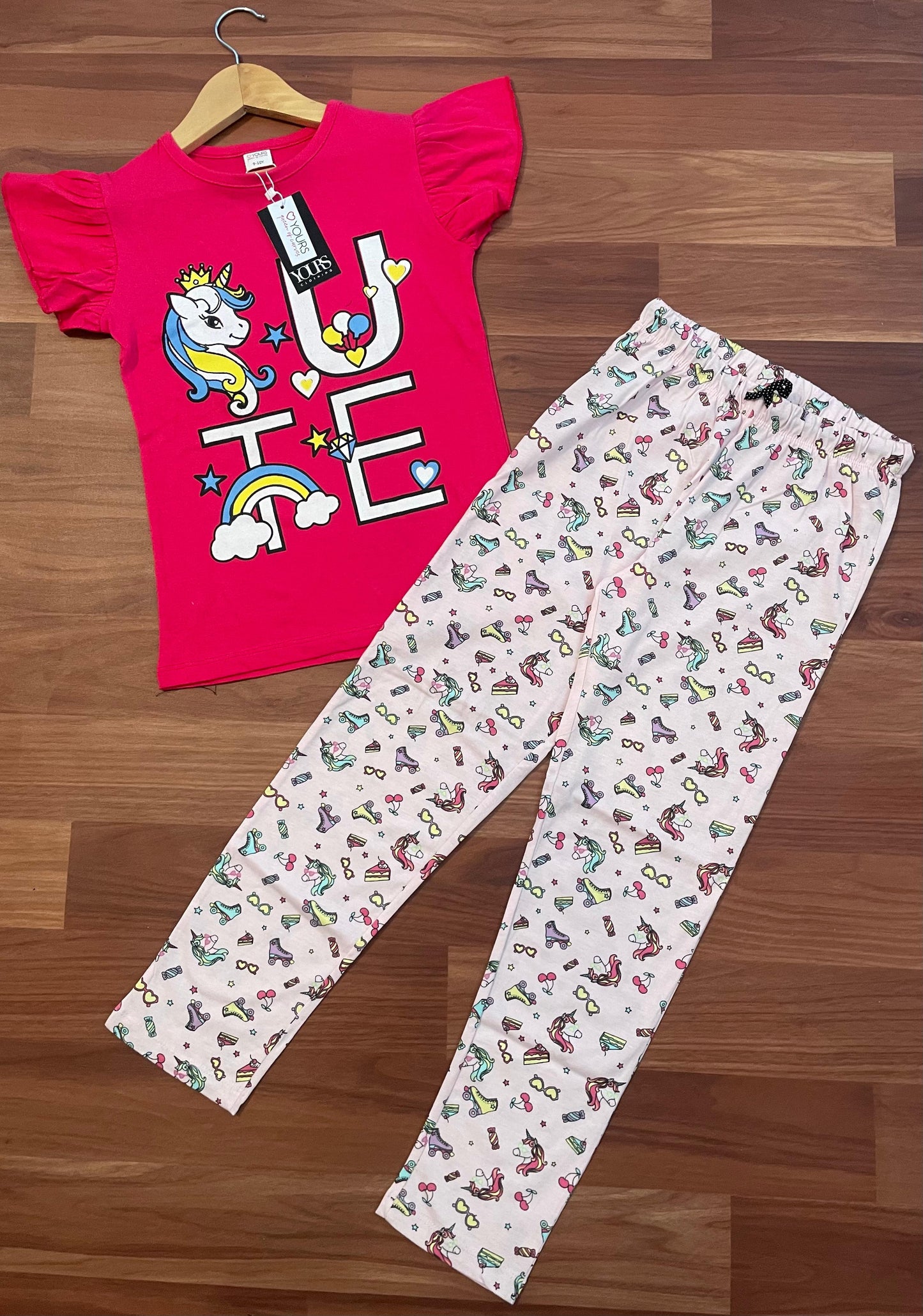 Girls Cotton T-Shirts Pant Sets