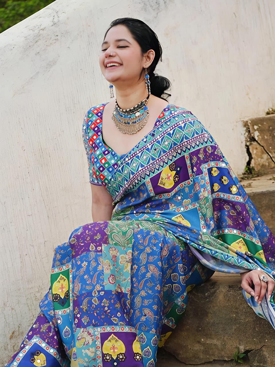 Chinon Silk Saree