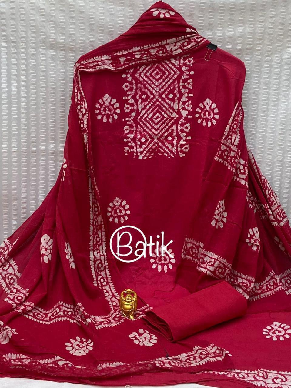 Batik cotton dress material