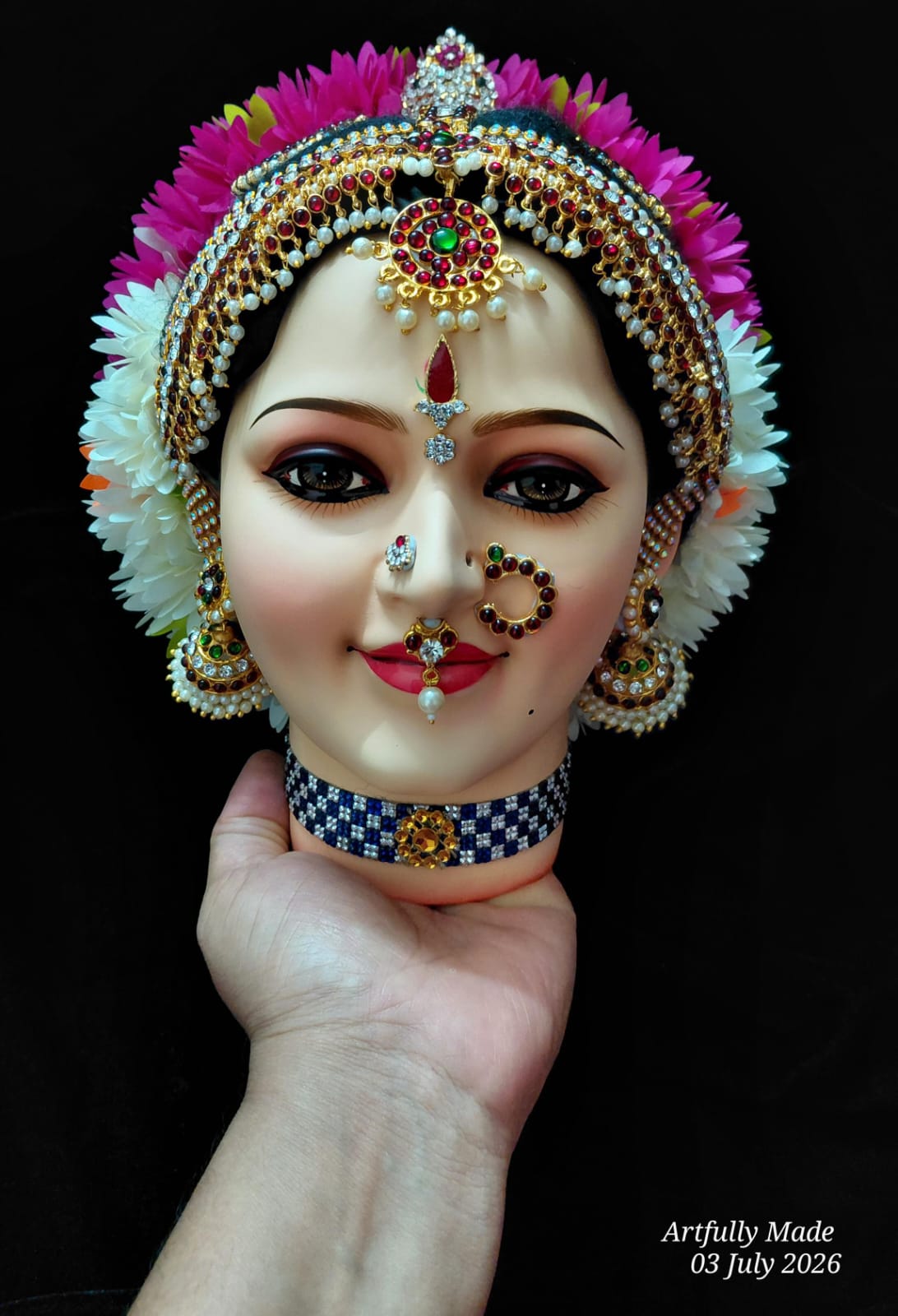 VaraMahalakshmi hand decorated face