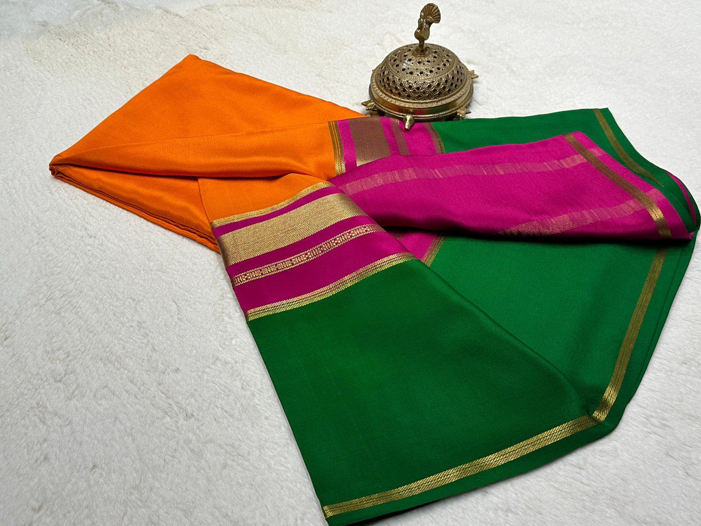 KSIC 3D Pattern Pure Mysore Silk Sarees