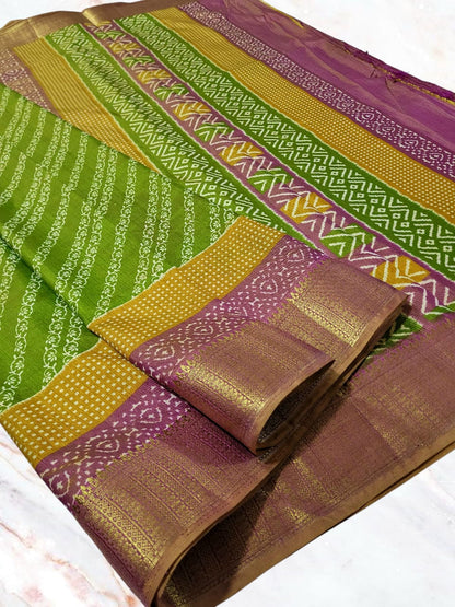 Patola Dual Tone Soft Silk Sarees