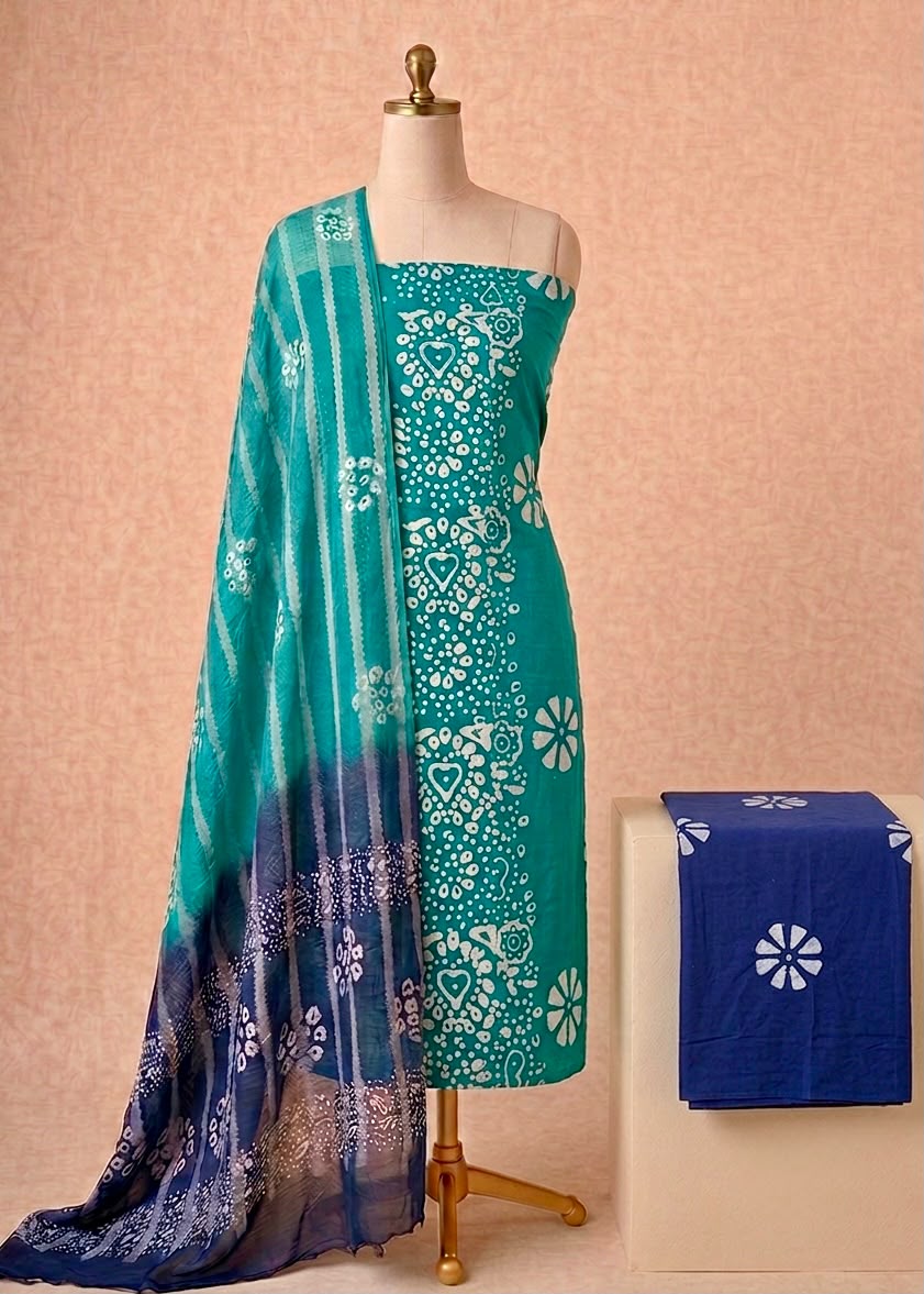 Batik cotton dress material