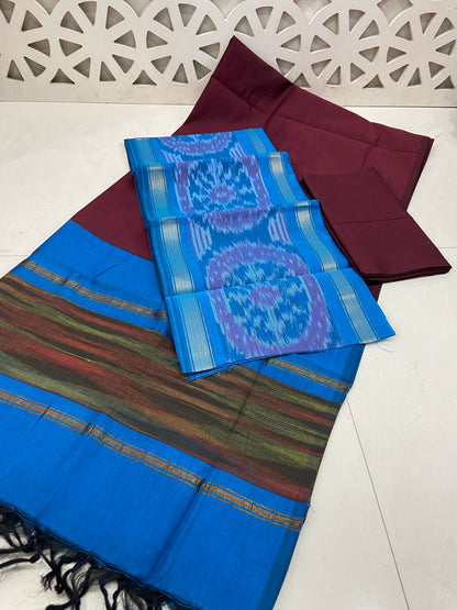 Ikkat Soft Silk Dress Materials