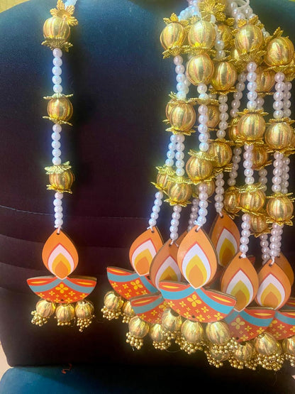 Diya Pearl Wall Hangings Set of 10