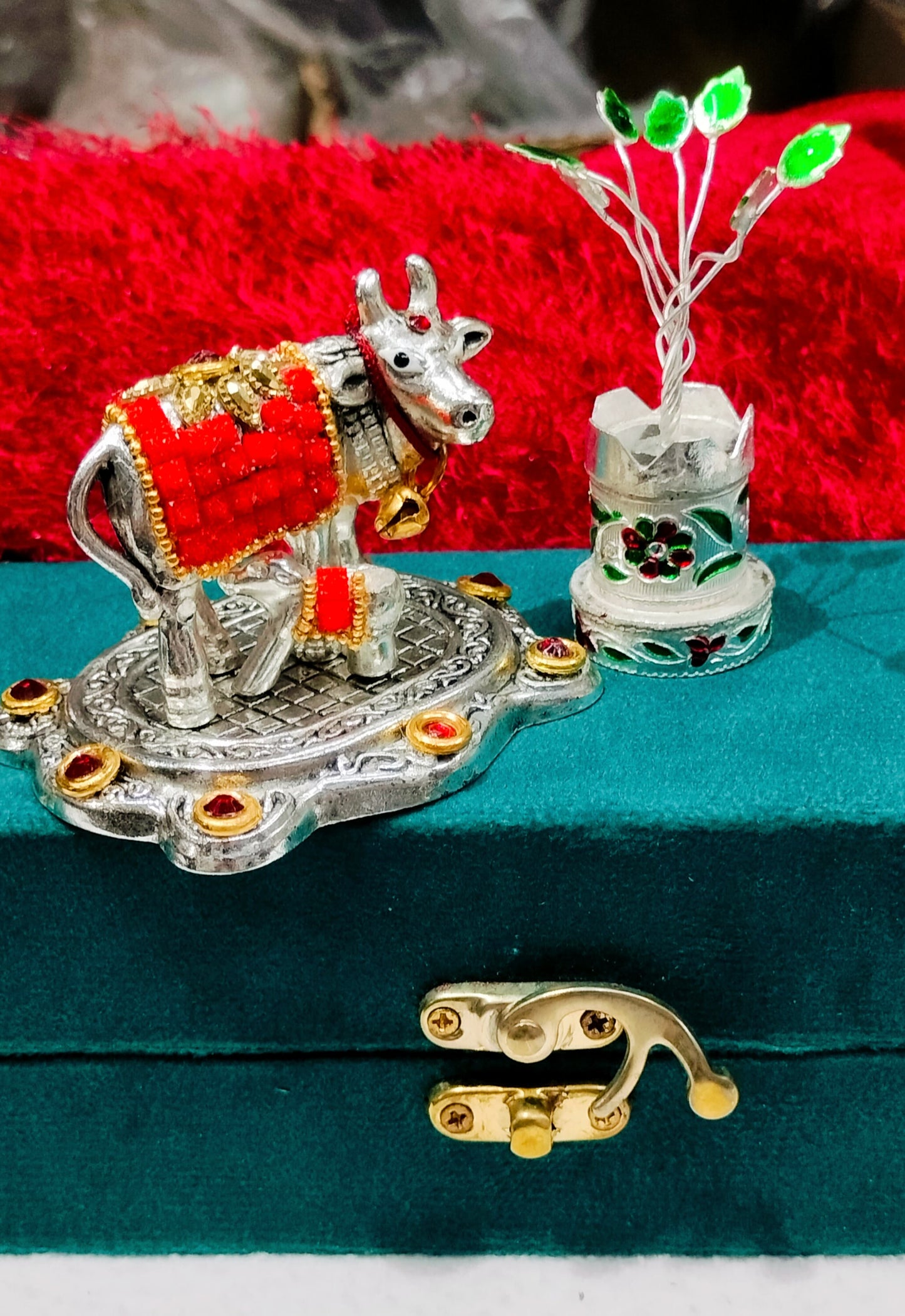 German Silver Kamadhenu Cow