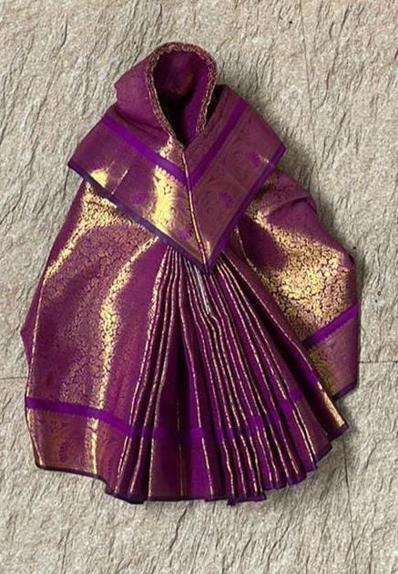 Purple Color VaraMahalakshmi Readymade Silk Saree