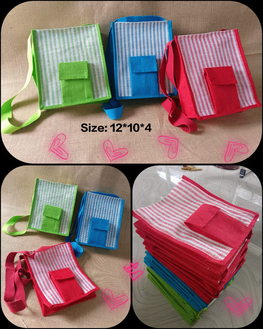 Jute Shoulder Bags Set of 4