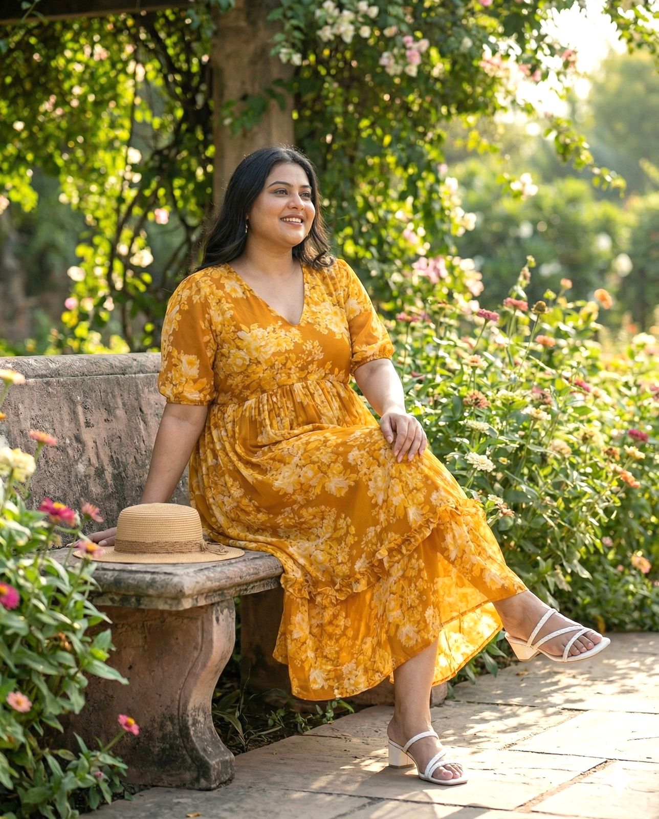 Georgette Digital Print Gown