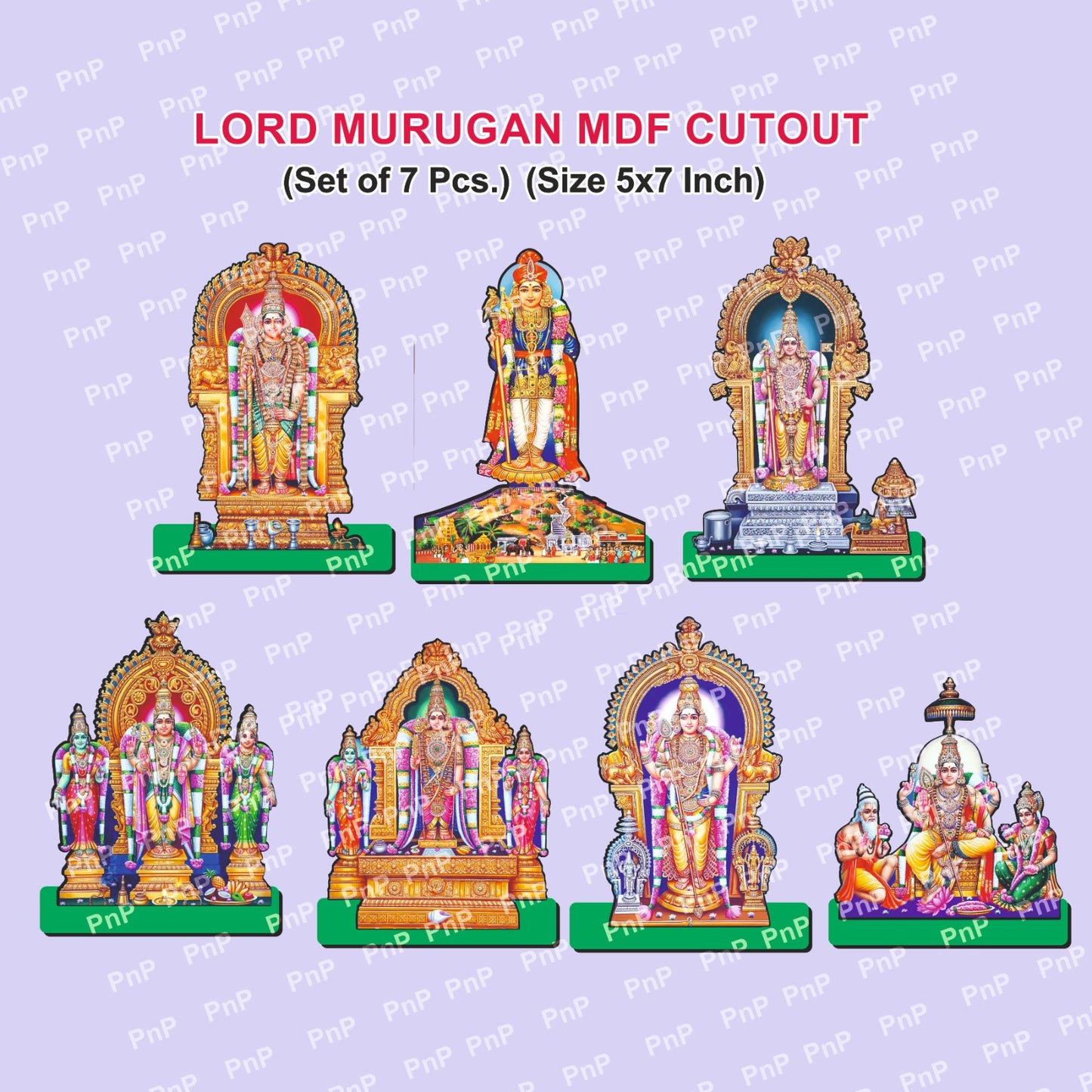 Lord Murugan Arupadai Veedu Cutouts