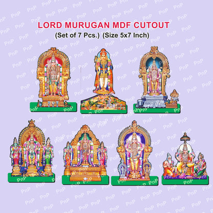 Lord Murugan Arupadai Veedu Cutouts