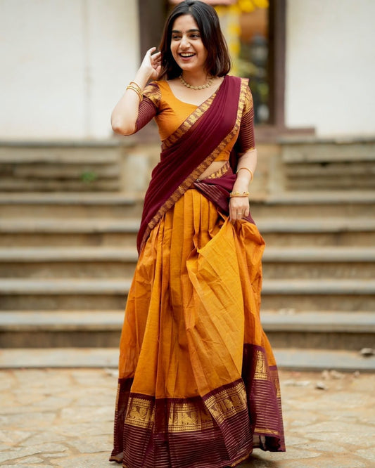 Kanjivaram Silk Half Saree sets