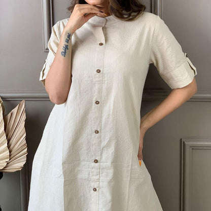 Cotton Slub Kurti Pant