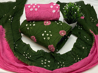 Bandhani Cotton Dress Material