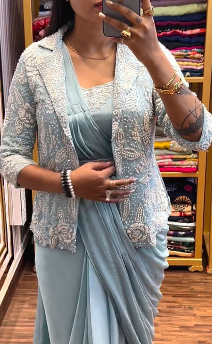 Readymade Saree Georgette