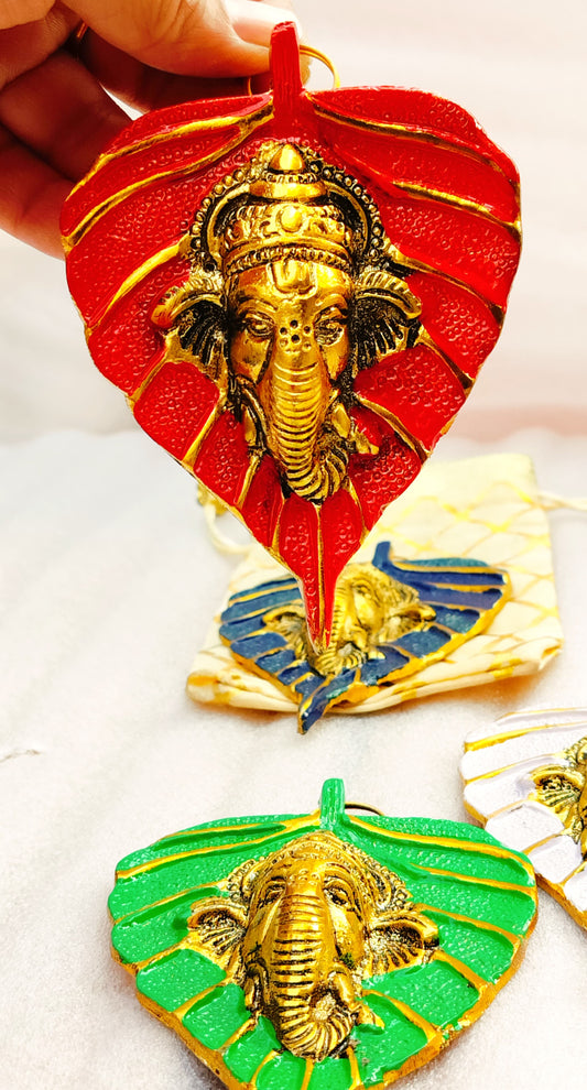 Betel Leaf Ganesha Wall Hangings Set of 10