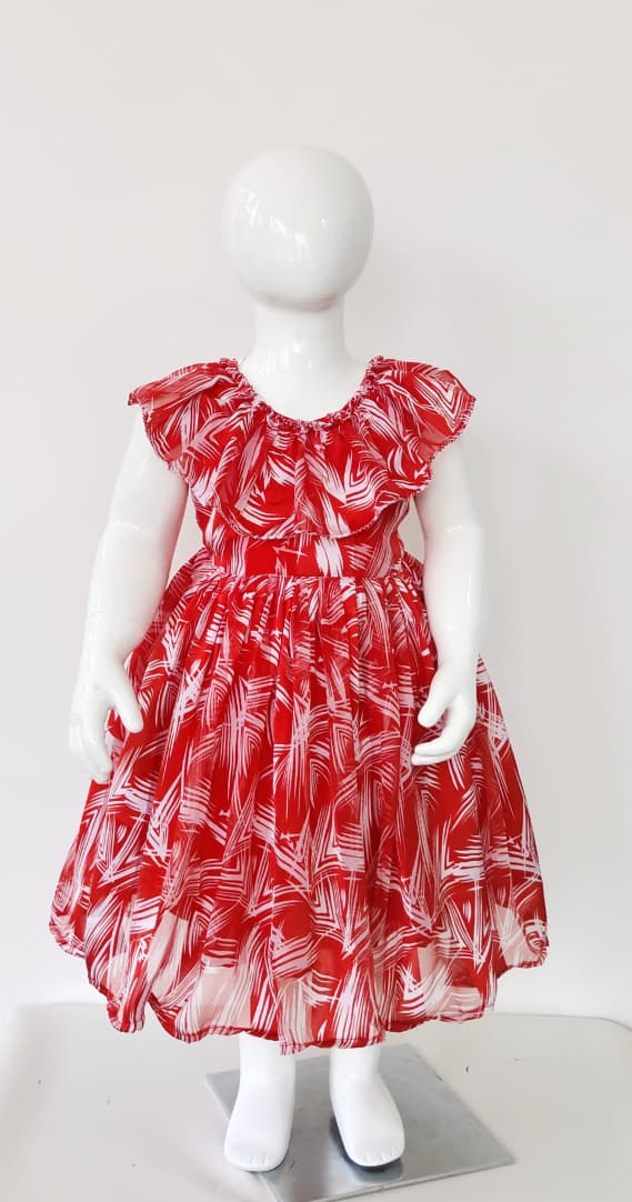 Christmas Kids Georgette Frocks