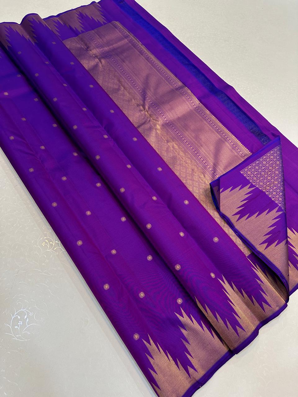 Temple Border Kanchi silk sarees