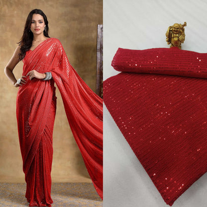Georgette Sequence Work Sarees