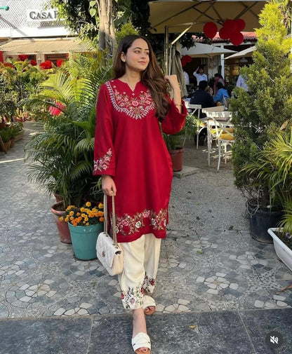 Cotton Slub Kurti Pant