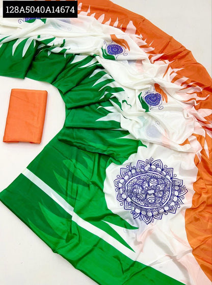 Tiranga Semi Silk Saree