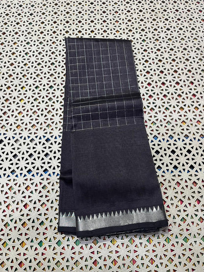 Mangalagiri  Pattu Checked Sarees