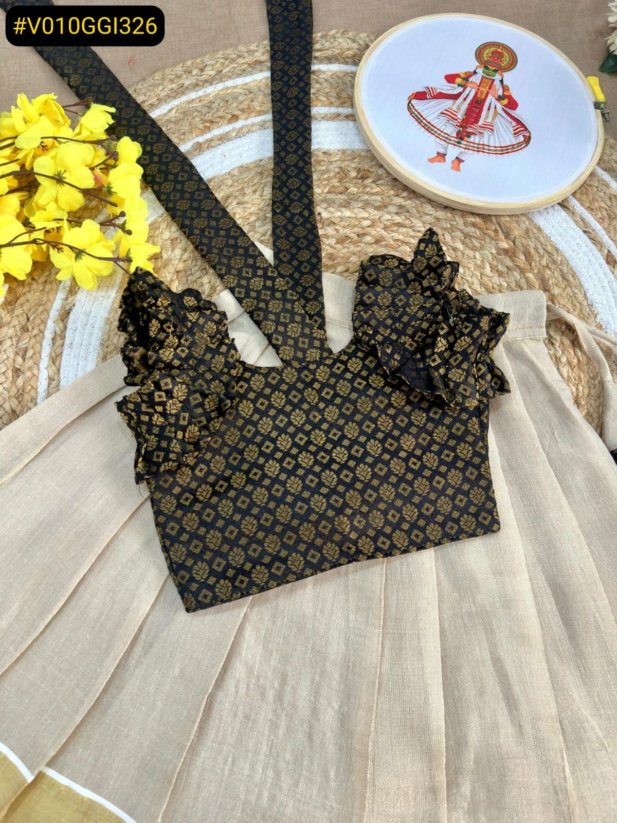 Girls Onam Skirt Blouse