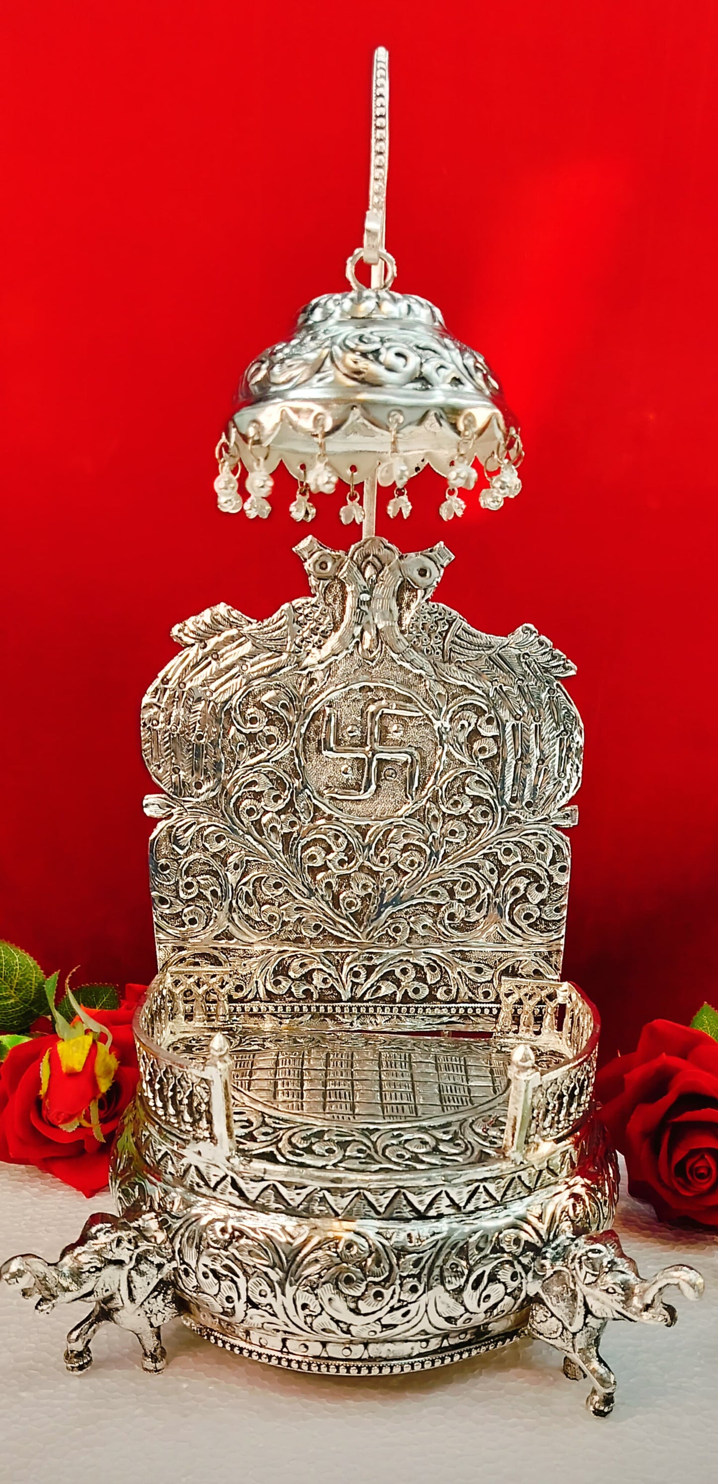 German Silver God's Sinhasan with Chatar