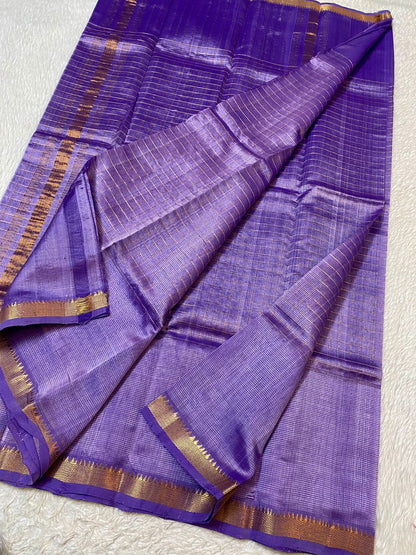Mangalagiri  Pattu Checked Sarees