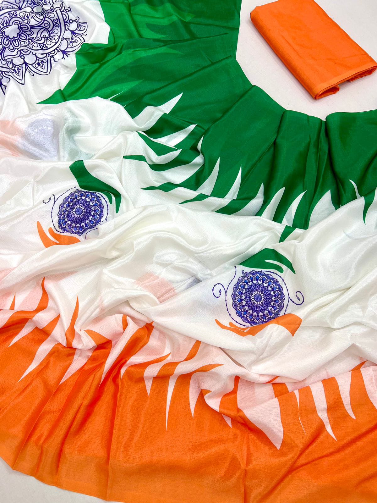 Tiranga Semi Silk Saree