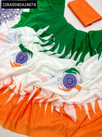 Tiranga Semi Silk Saree