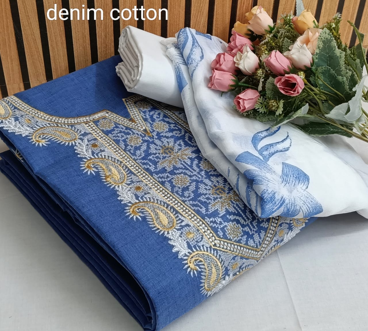 Denim cotton dress material