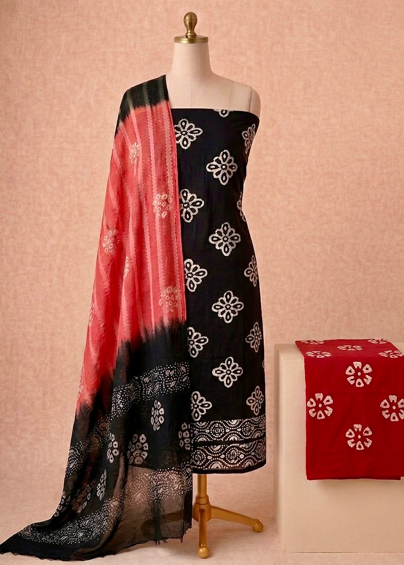 Batik cotton dress material