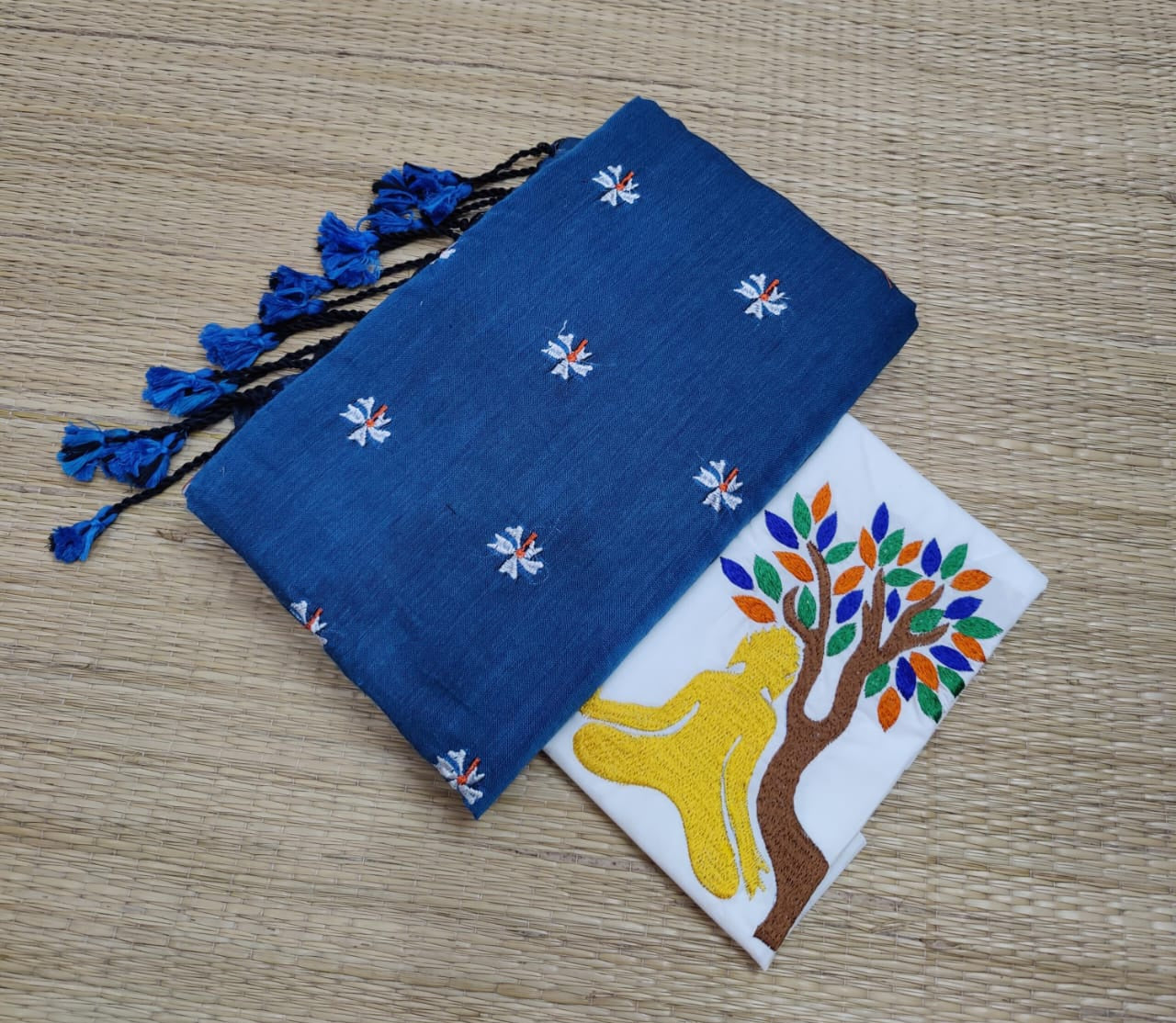 Khadi Cotton Shiuli Sarees