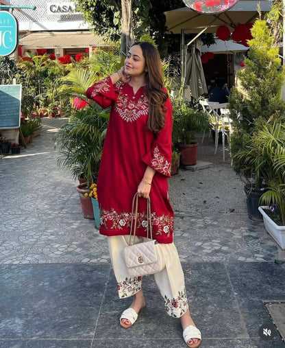 Cotton Slub Kurti Pant