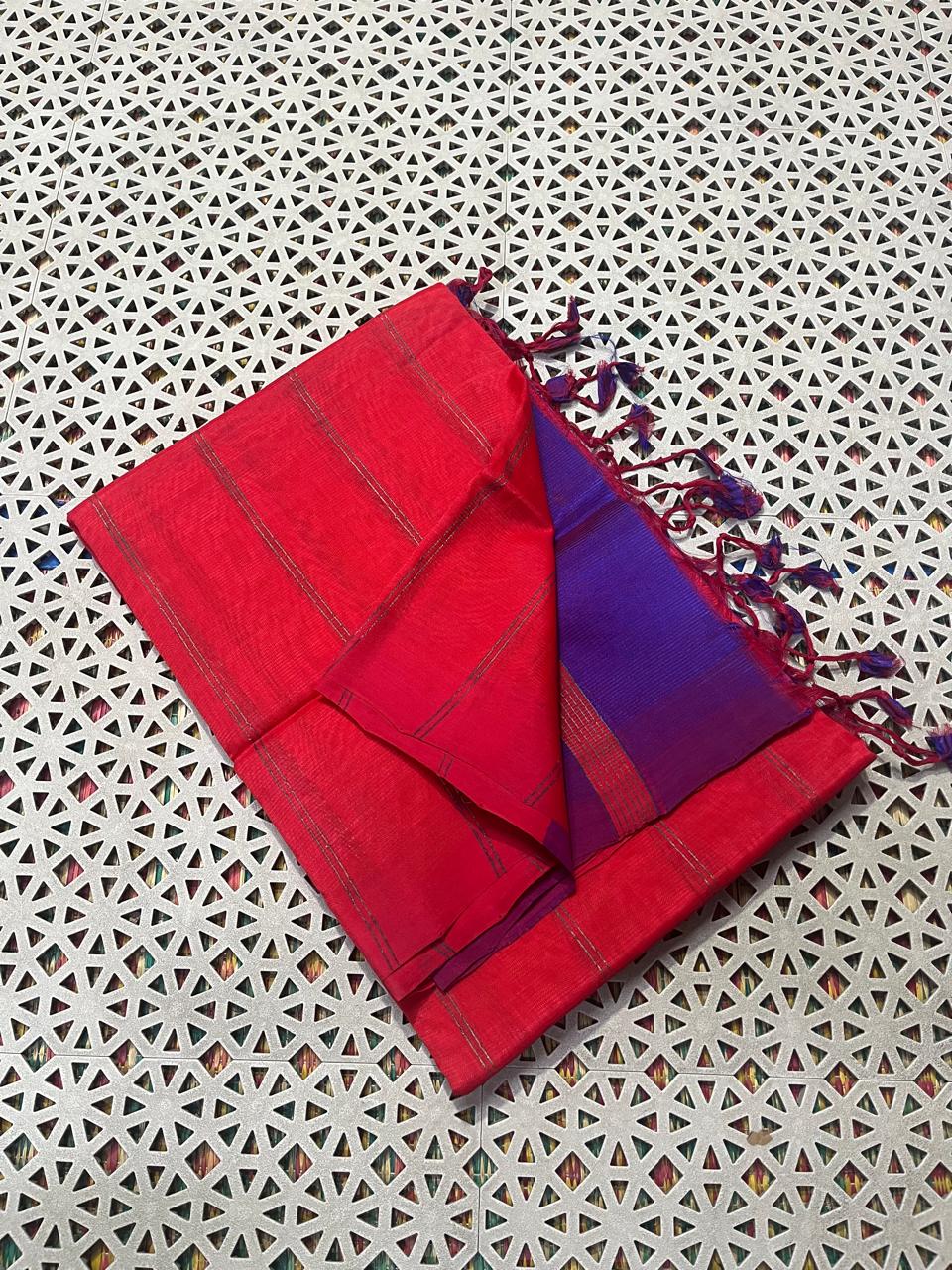 Mangalagiri Pattu Zari Lines Sarees