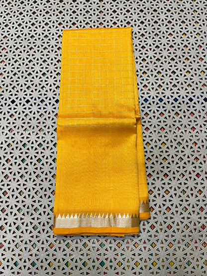 Mangalagiri  Pattu Checked Sarees