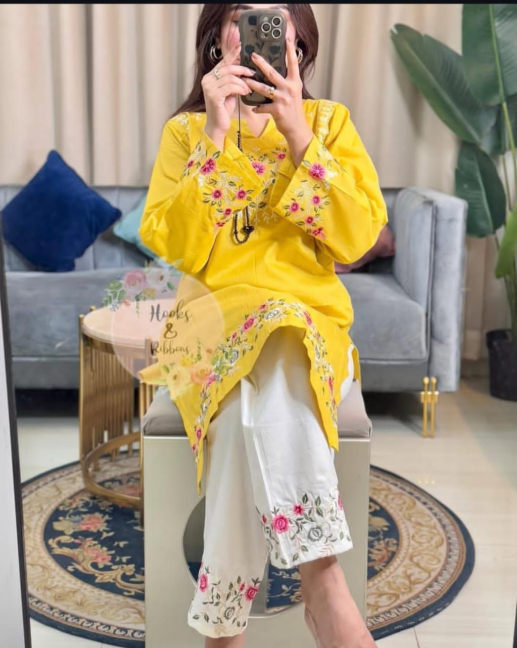 Cotton Slub Kurti Pant