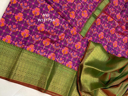 Patola Dual Tone Soft Silk Sarees