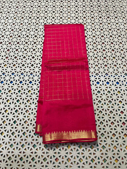 Mangalagiri  Pattu Checked Sarees