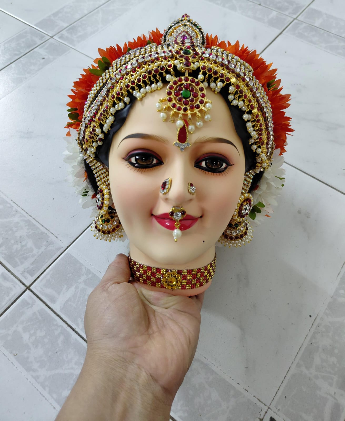 VaraMahalakshmi hand decorated face