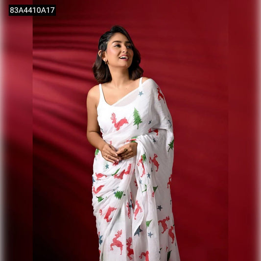 Christmas Special Linen Sarees