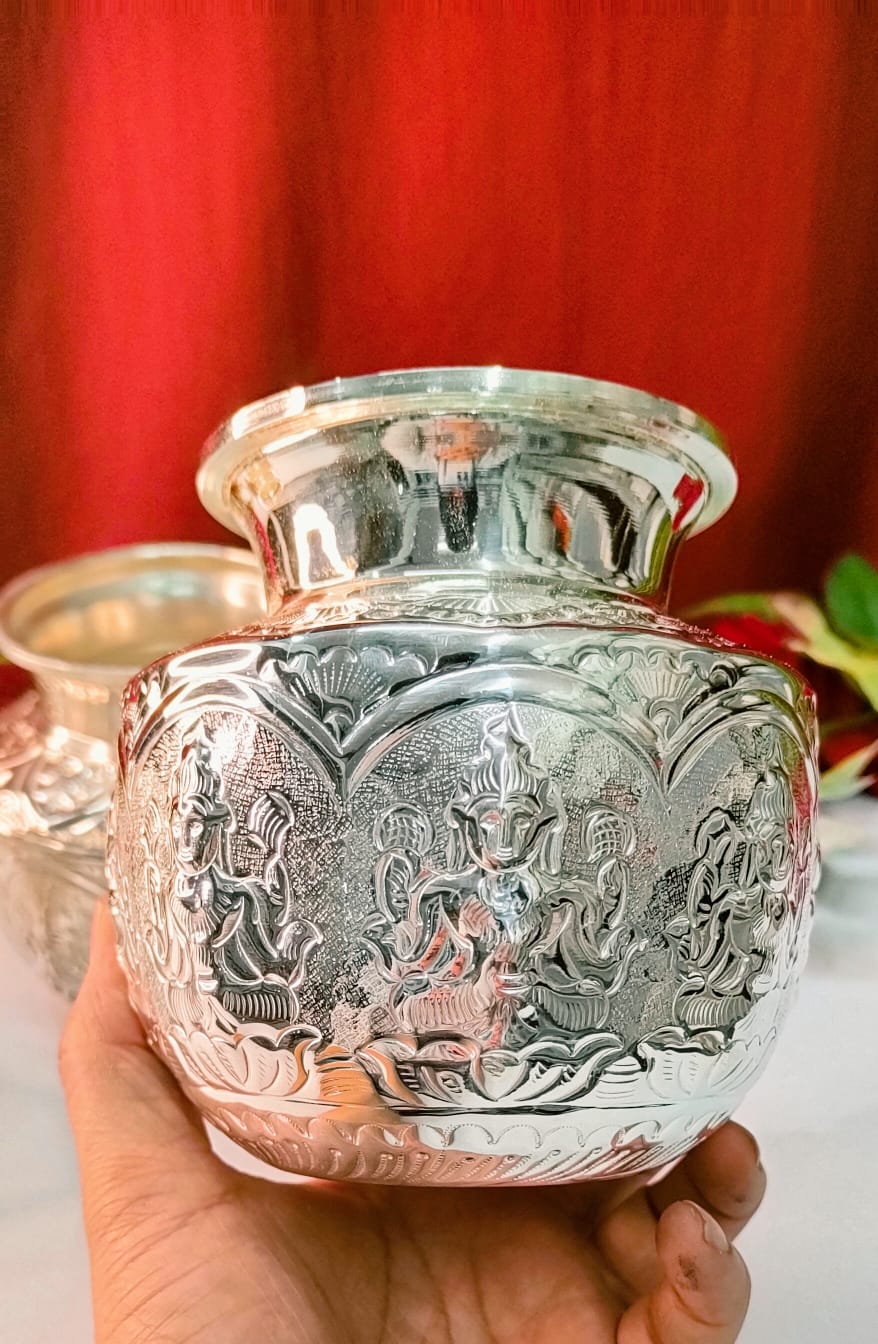 German Silver Ashtalakshmi Kalasha