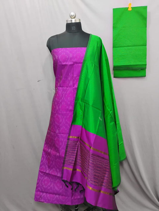 Ikkat Soft Silk Dress Materials