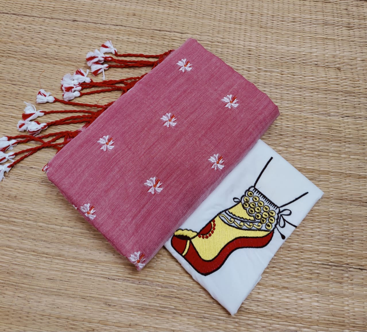 Khadi Cotton Shiuli Sarees