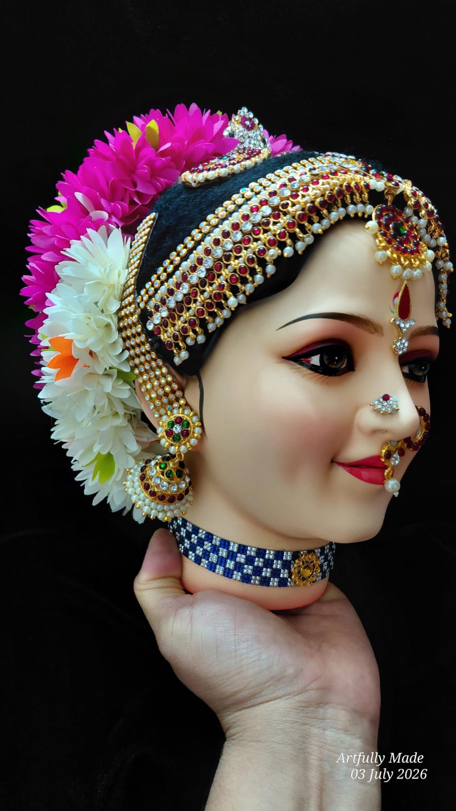 VaraMahalakshmi hand decorated face