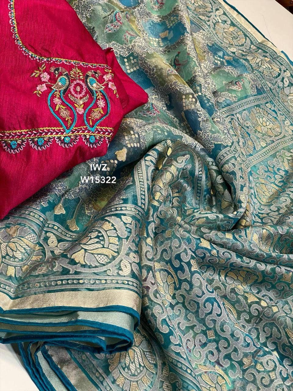 Softy Brasso Tissue Sarees