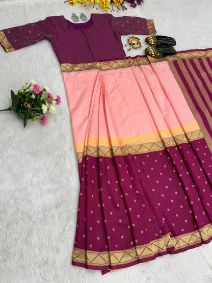 Readymade Sarees Zip Gown Model