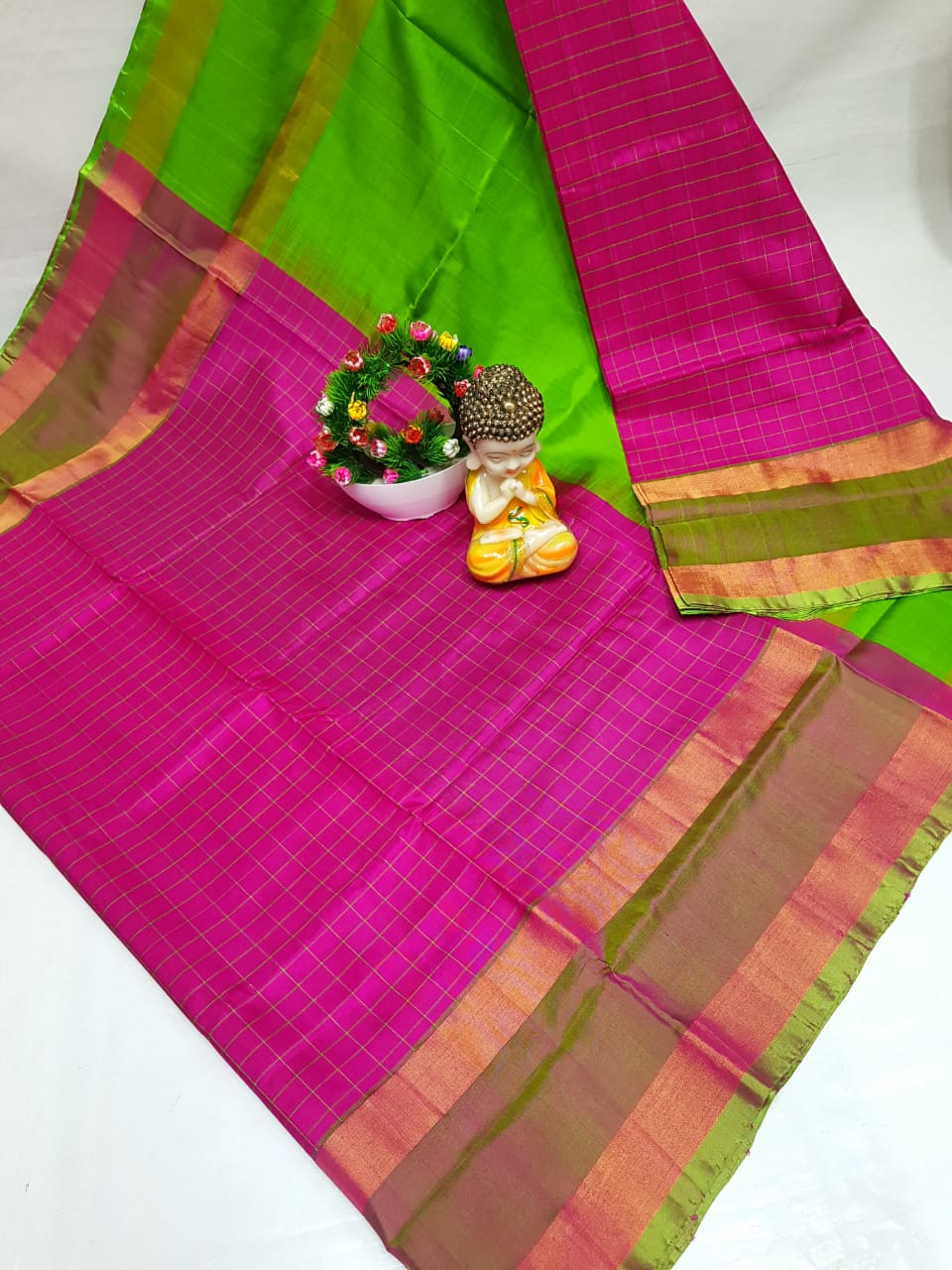 Uppada Mahanati checks sarees