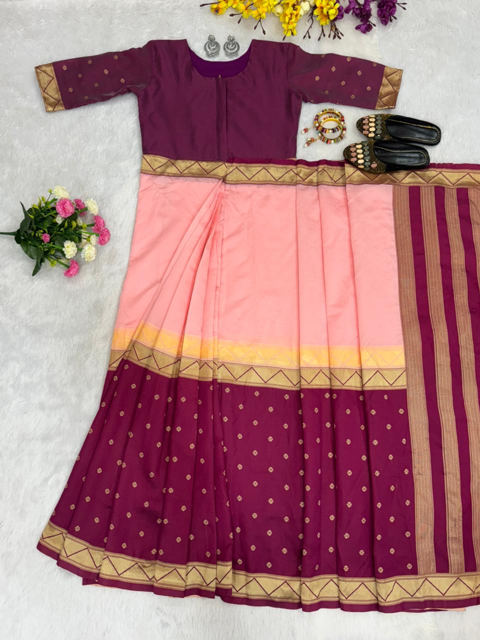 Readymade Sarees Zip Gown Model
